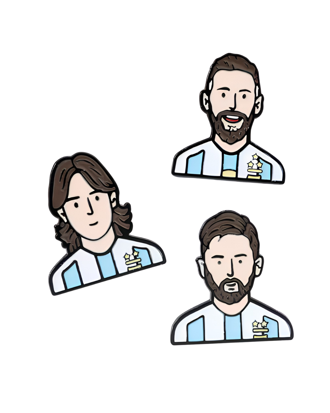 GOAT Soccer Icon Pin Set (4-Pack) 🐐 – World Cup Edition