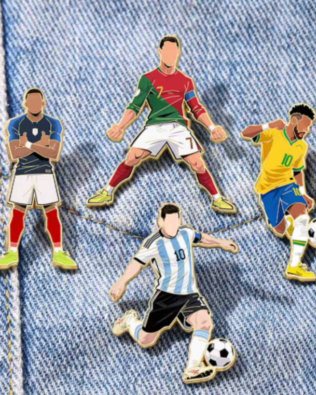 Soccer Legends Pin Set (4-Pack) ⚽ – World Cup Edition
