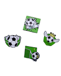 Soccer Action Pin Set ⚽ – 4pcs Football Moment Pins