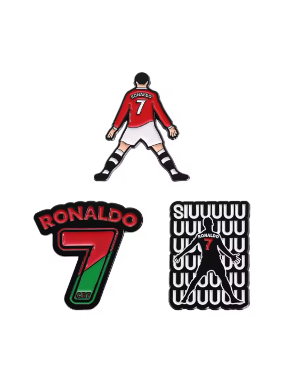 CR7 Pin Collection ⚽ – Ronaldo SIUU Celebration Pins