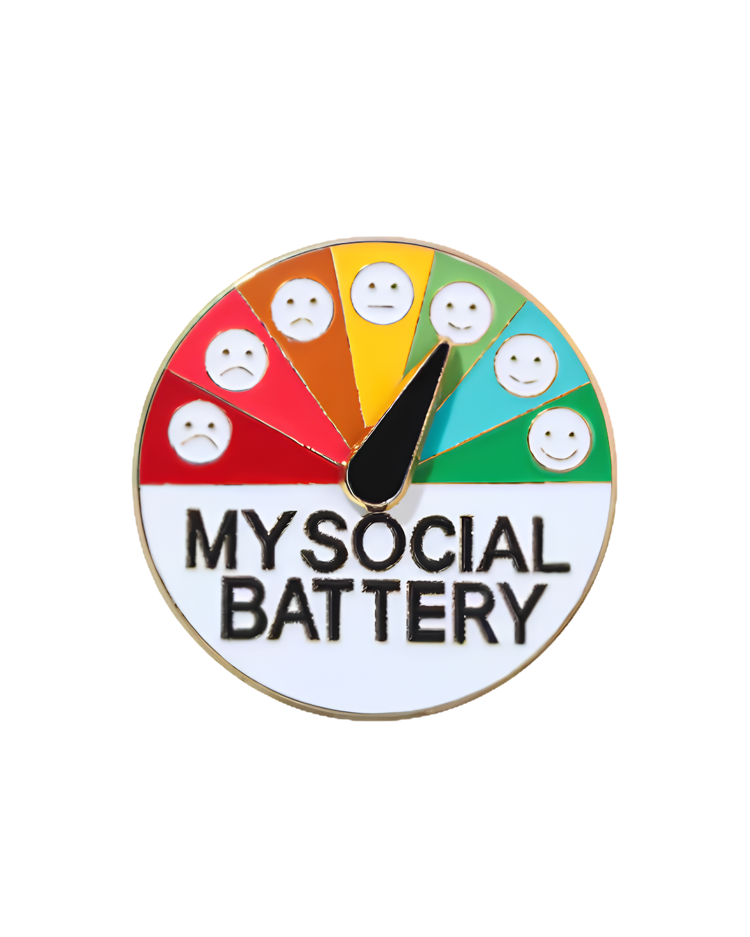 Social Battery Pin 🔋 – Interactive Mood Gauge Pin