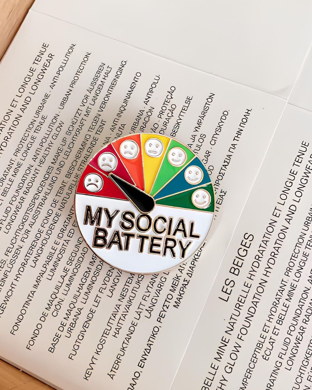 Social Battery Pin 🔋 – Interactive Mood Gauge Pin