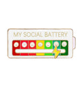 My Social Battery™ – The Pin That Speaks For You (white)