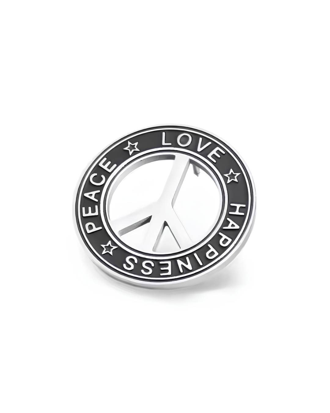 Peace Love Happiness Pin – Gold & Silver Edition