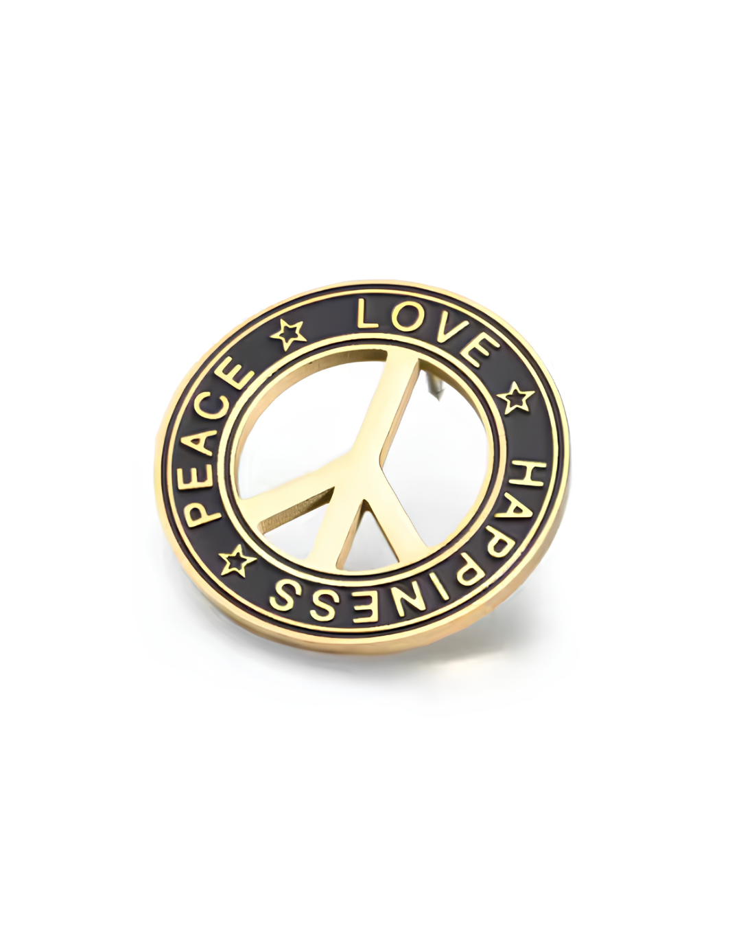 Peace Love Happiness Pin – Gold & Silver Edition