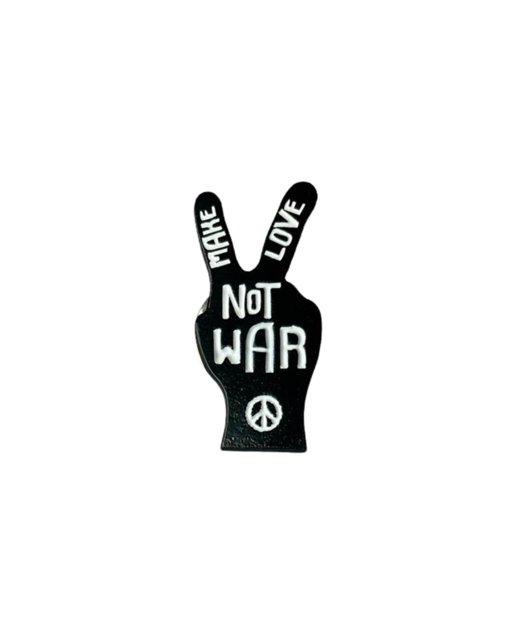 Make Love Not War Pin – Peace Hand Design ✌️