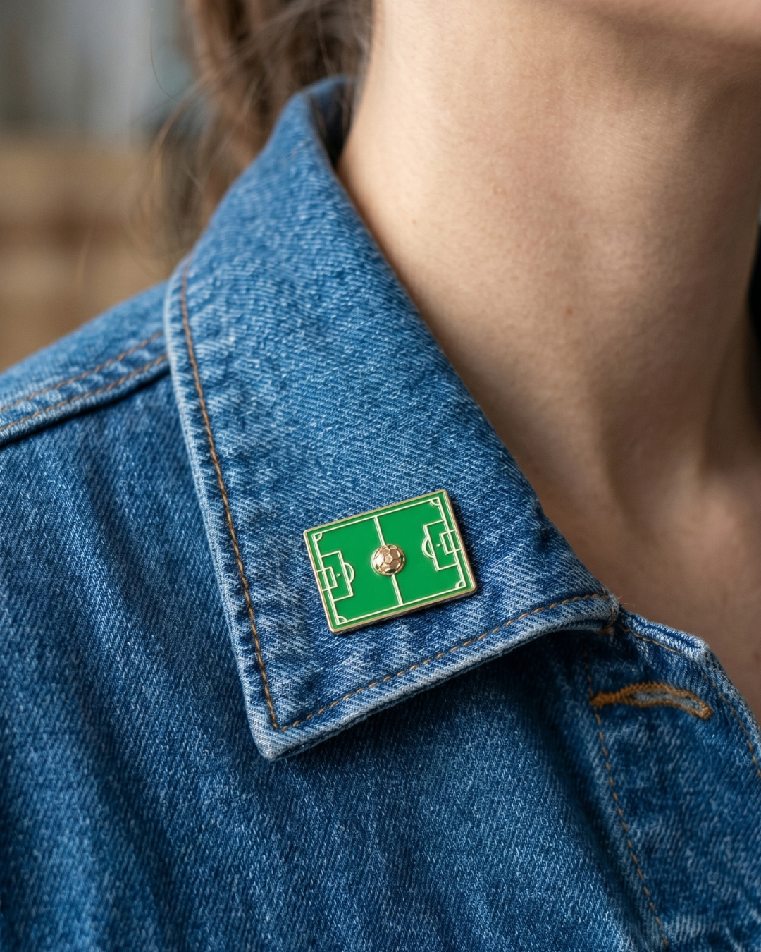 Soccer Field Enamel Pin ⚽