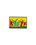 Keith Haring Inspired Dancing Figures Pin - Colorful Street Art Enamel Pin 🎨