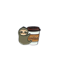 Lazy Coffee Sloth Pin - Cute Cozy Mood Enamel Pin ☕🦥