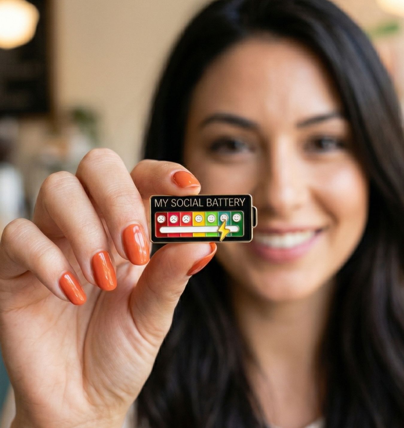 My Social Battery™ – The Pin That Speaks For You