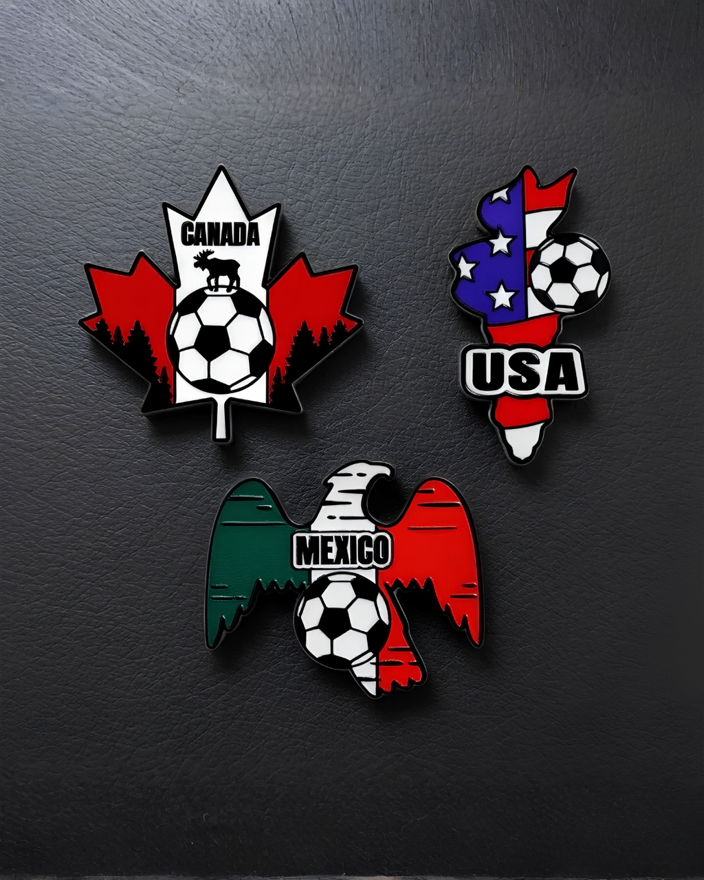 North America Soccer Pins Set - 3 Pack ⚽🌎