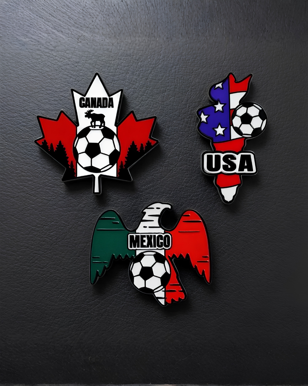 North America Soccer Pins Set - 3 Pack ⚽🌎