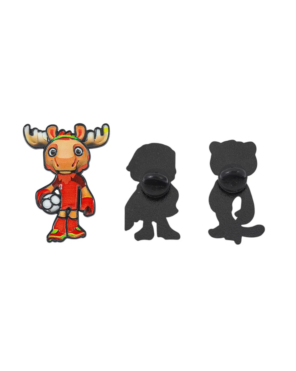 Soccer Mascots Pins Set – 3 Pack ⚽🦌🦅🐆