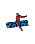 Title: Fighting Soccer Pin - Red Edition ⚽🔴