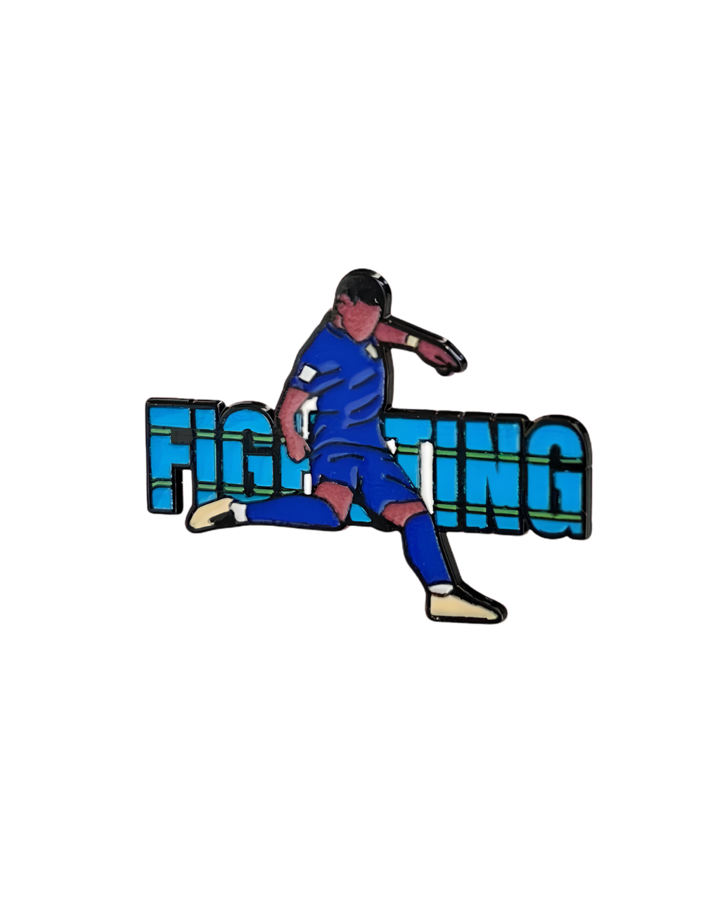 Fighting Soccer Pin - Blue Edition ⚽🔵