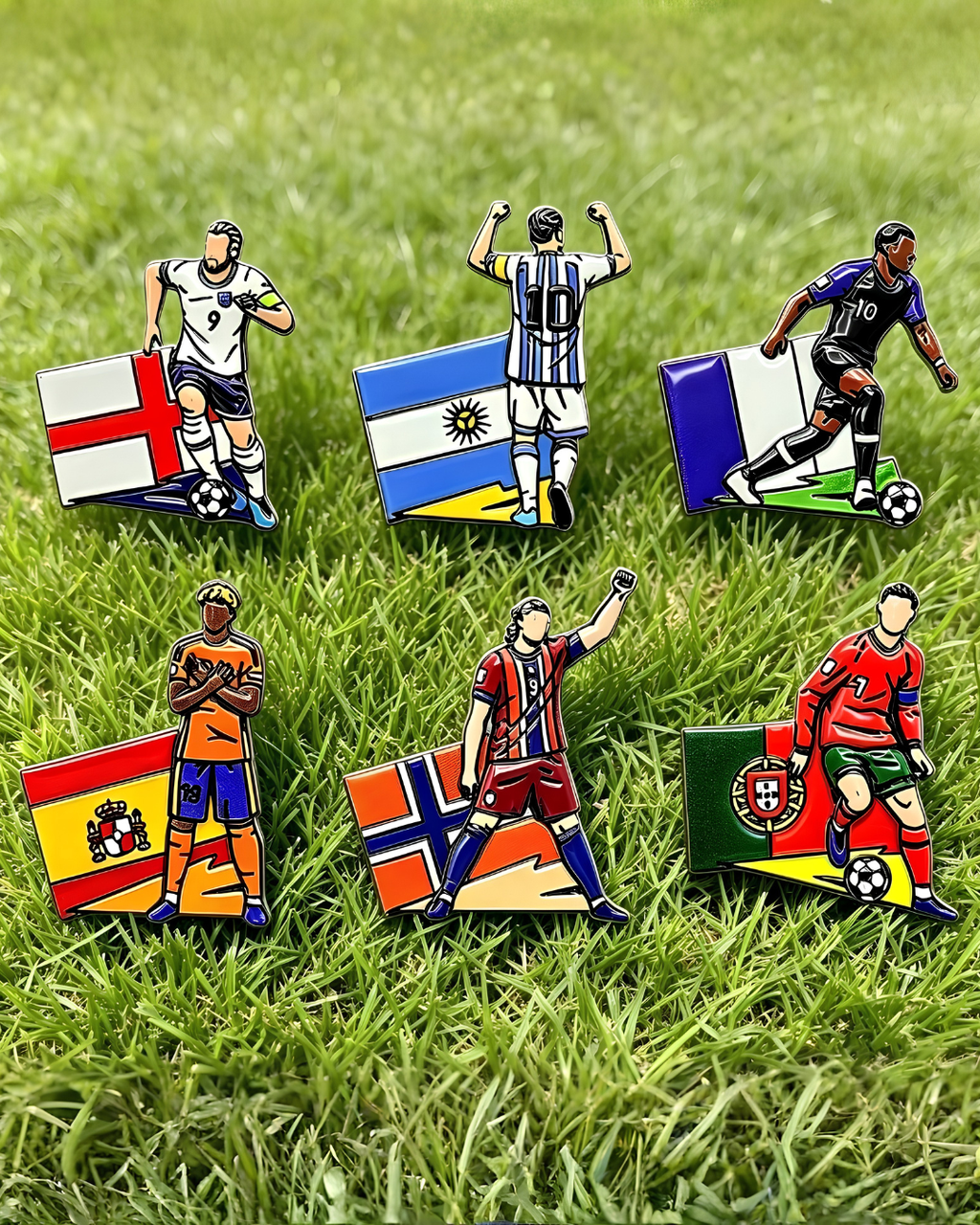 World Soccer Legends Pins Set - 6 Pack ⚽🌍