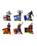 World Soccer Legends Pins Set - 6 Pack ⚽🌍