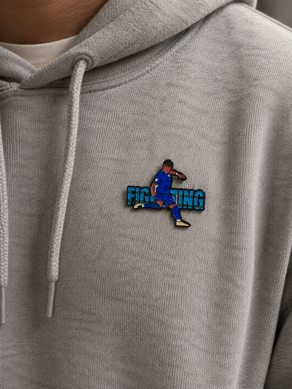 Fighting Soccer Pin - Blue Edition ⚽🔵