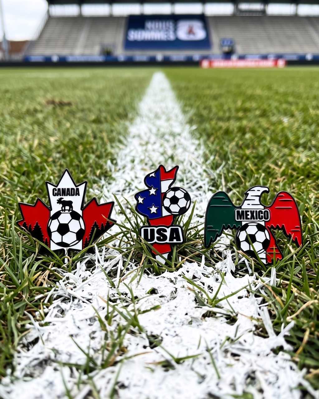 North America Soccer Pins Set - 3 Pack ⚽🌎