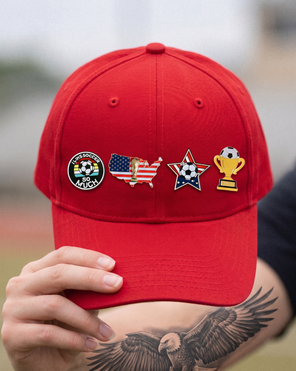 USA Soccer Pins Set – 4 Pack ⚽🇺🇸