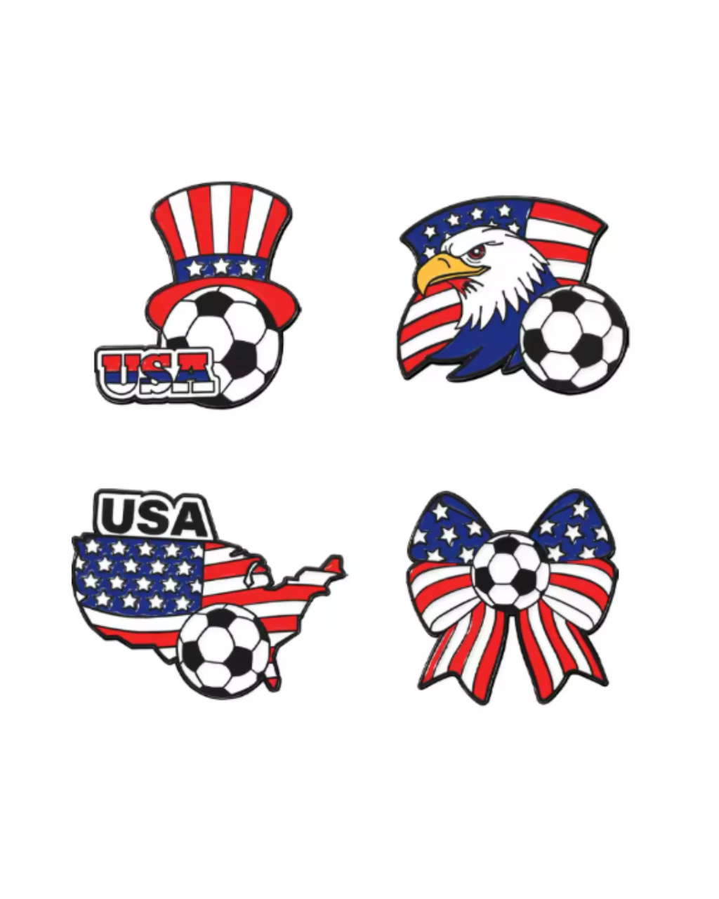 USA Soccer Pins 🇺🇸⚽ – American Football Fan Collection